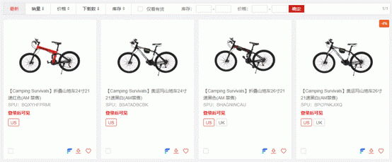 自行车产品图